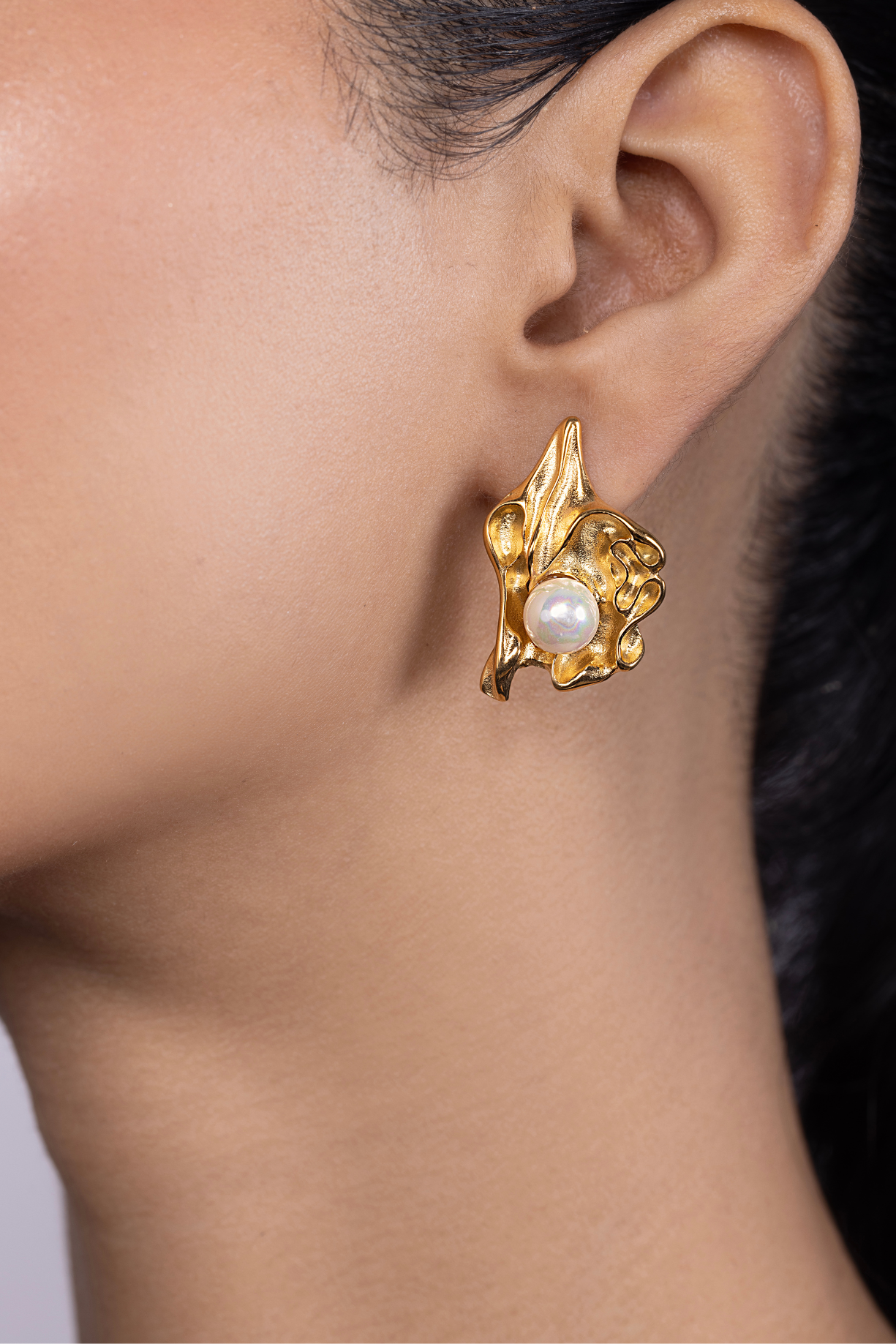 Pearl Studded Mini Statement Earrings - Kaoribyshreya