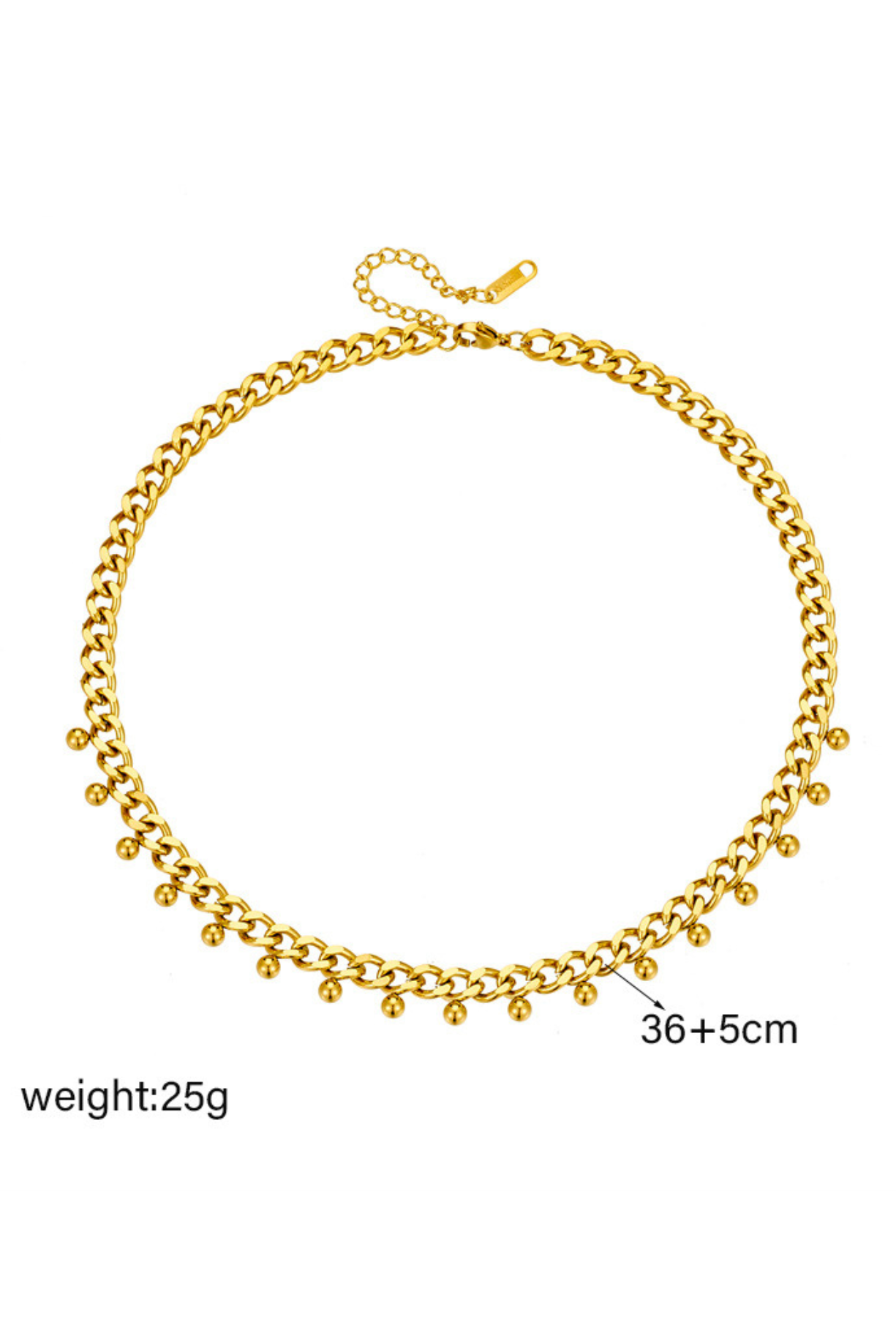 Cuban Bead Drop Necklace - Kaoribyshreya