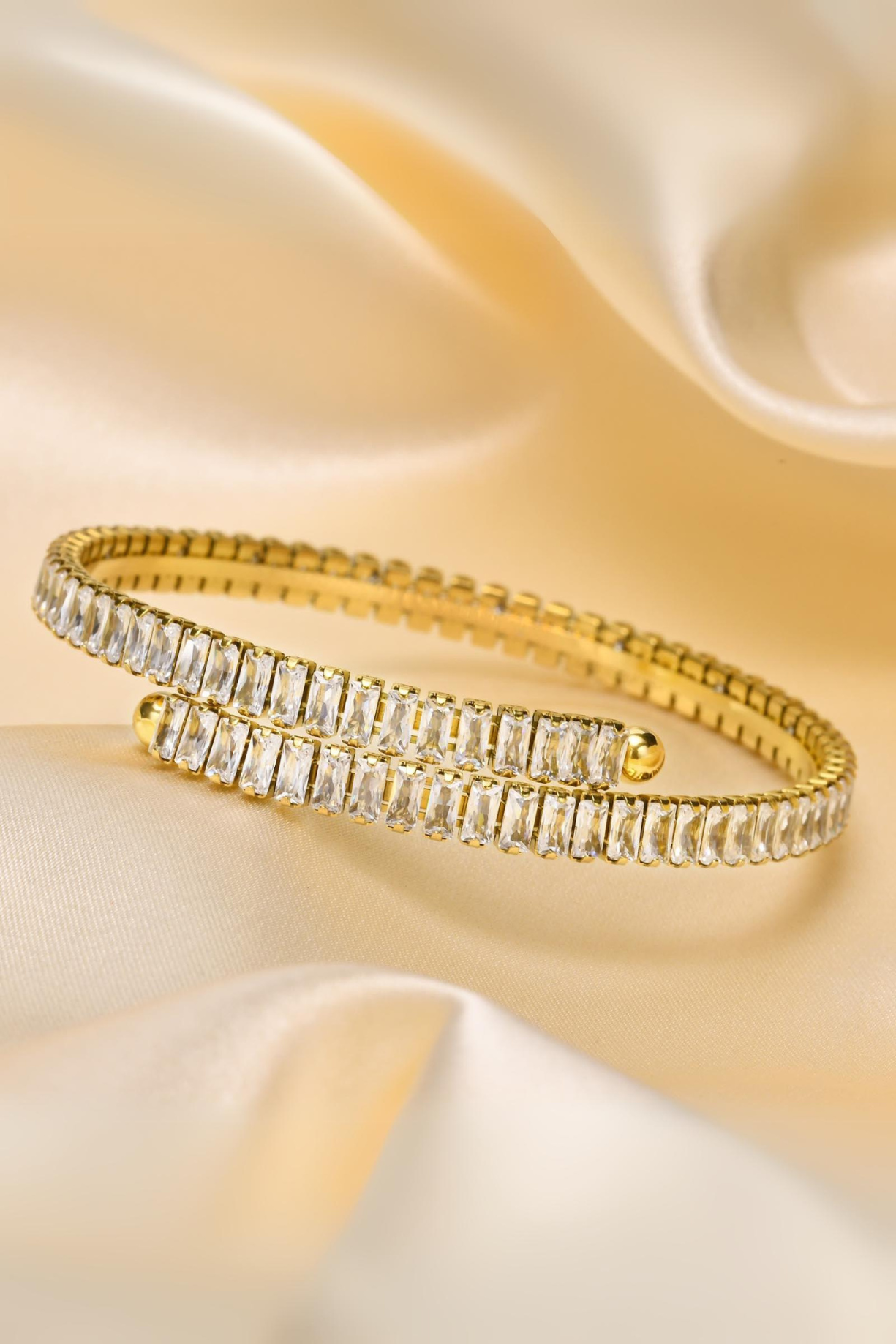 Stone Studded Hug Cuff Bracelet - Kaoribyshreya