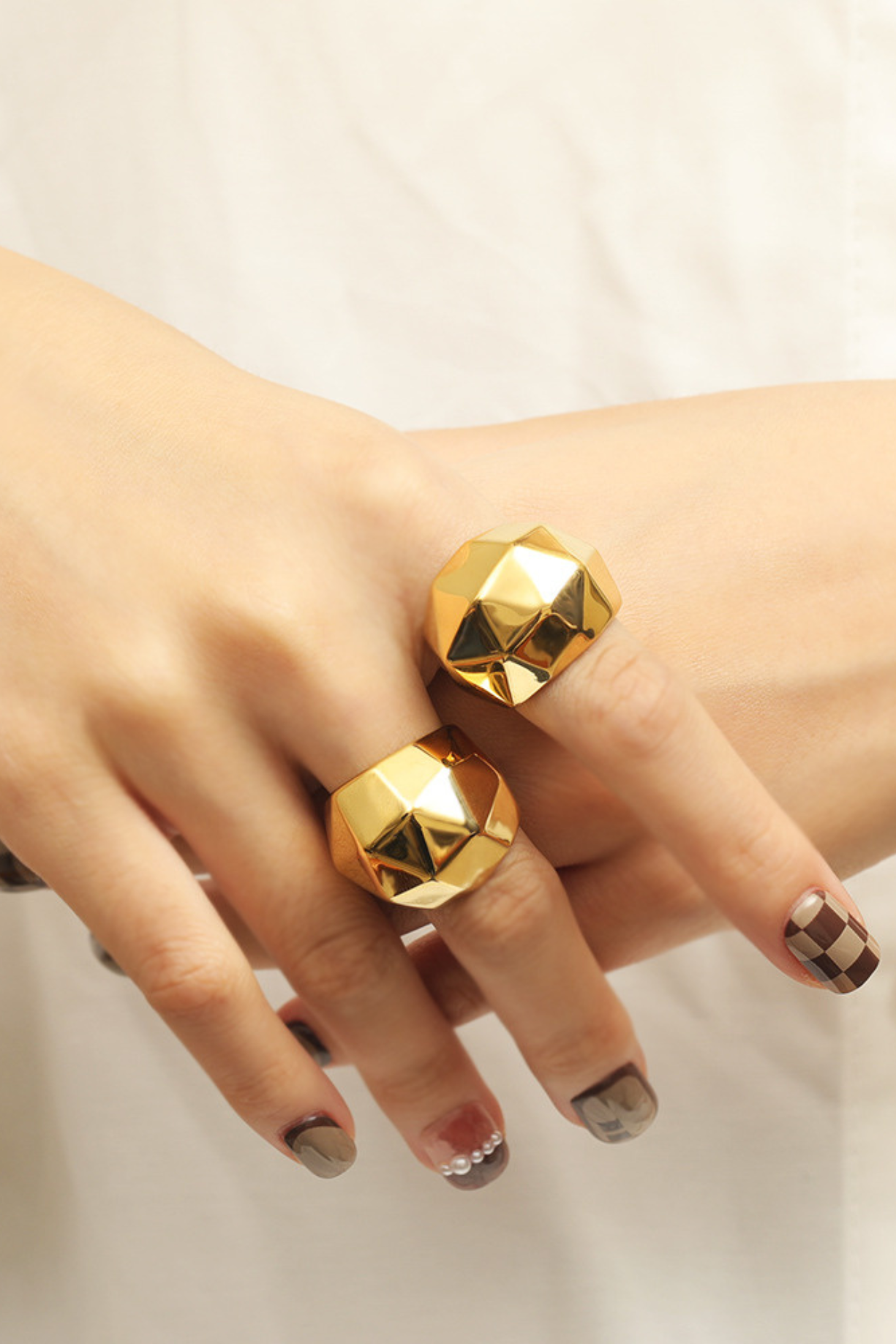 Chunky Diamond Cut Ring - Kaoribyshreya