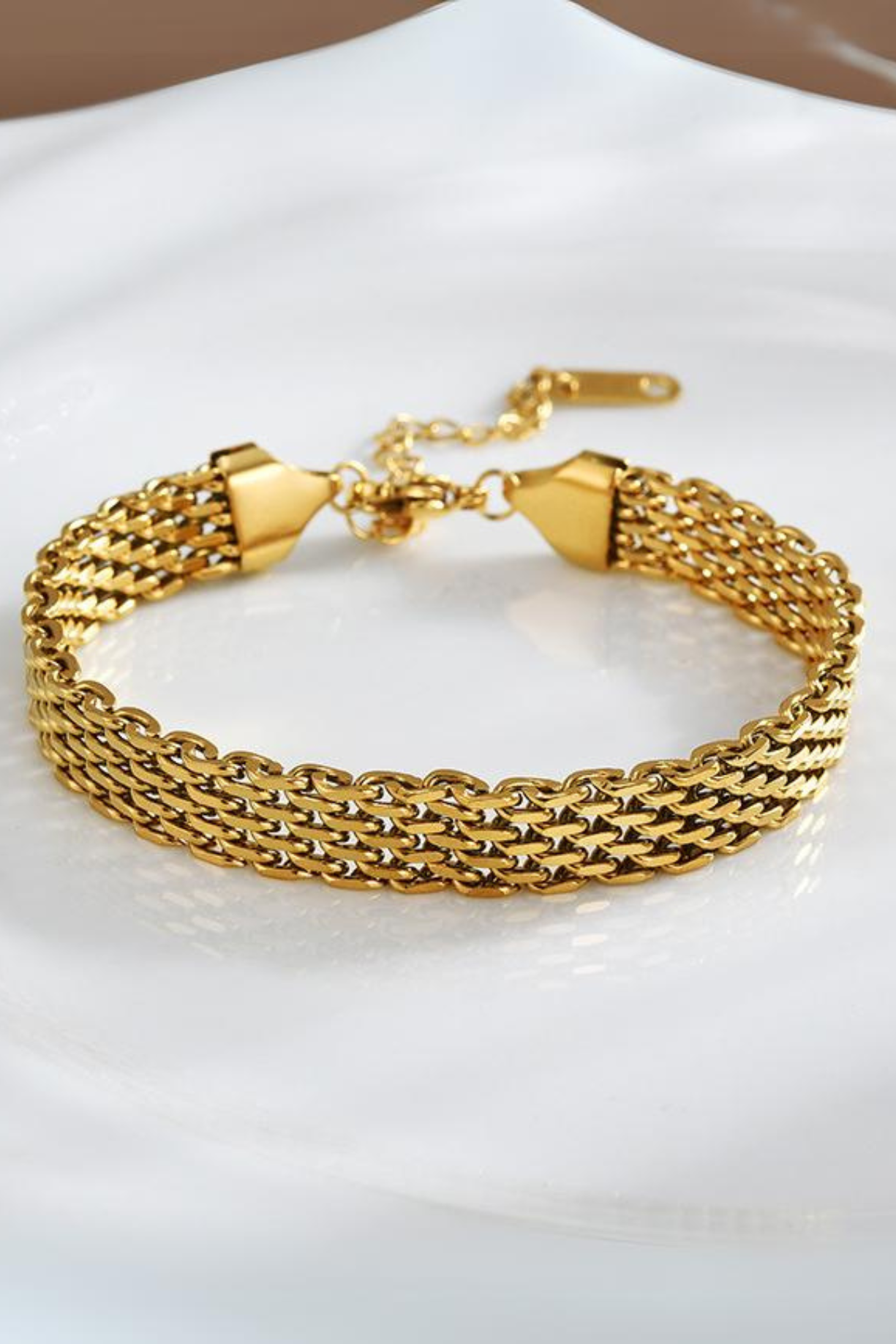 Chunky Gold Wrap Bracelet - Kaoribyshreya