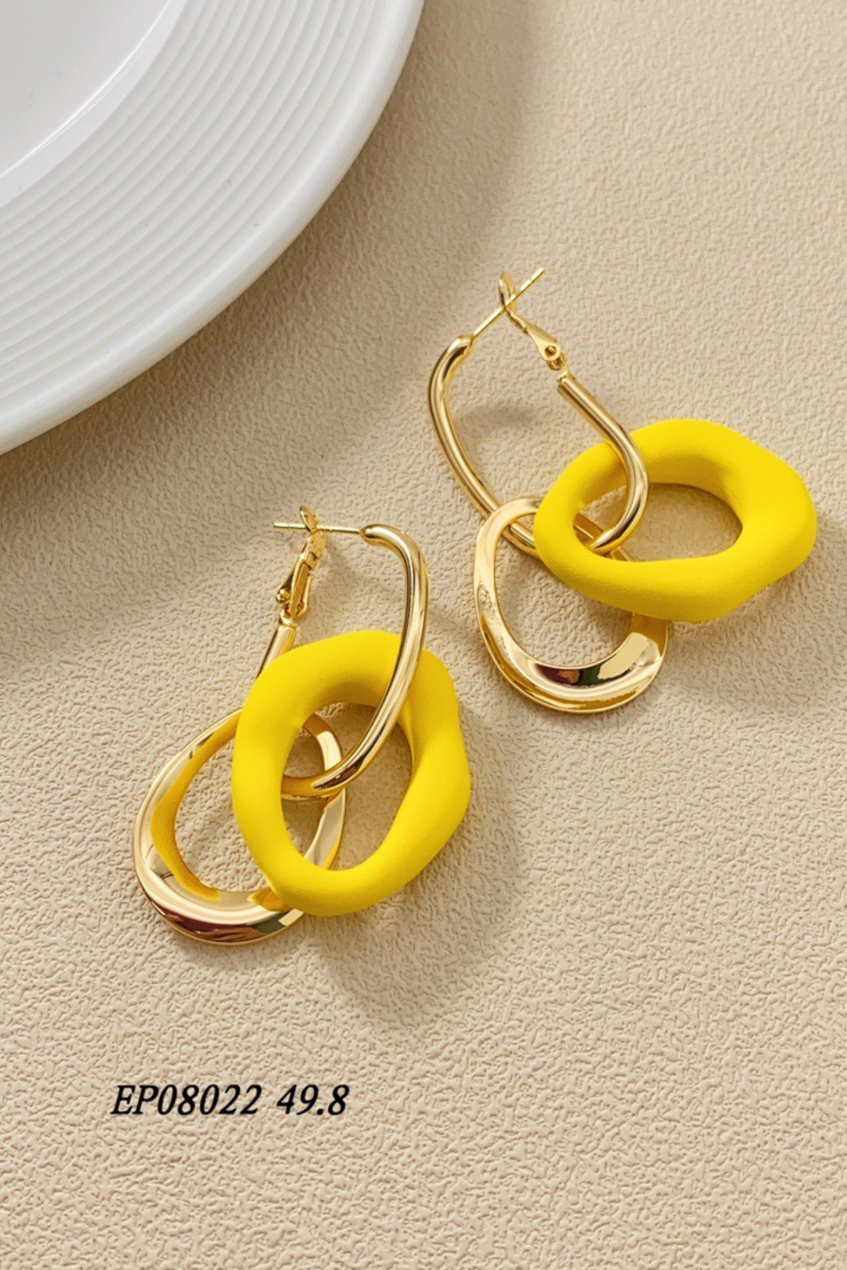 Double Ring Drop Earring - Kaoribyshreya