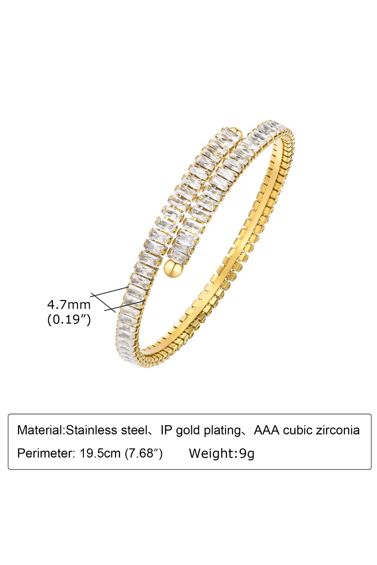 Stone Studded Hug Cuff Bracelet - Kaoribyshreya