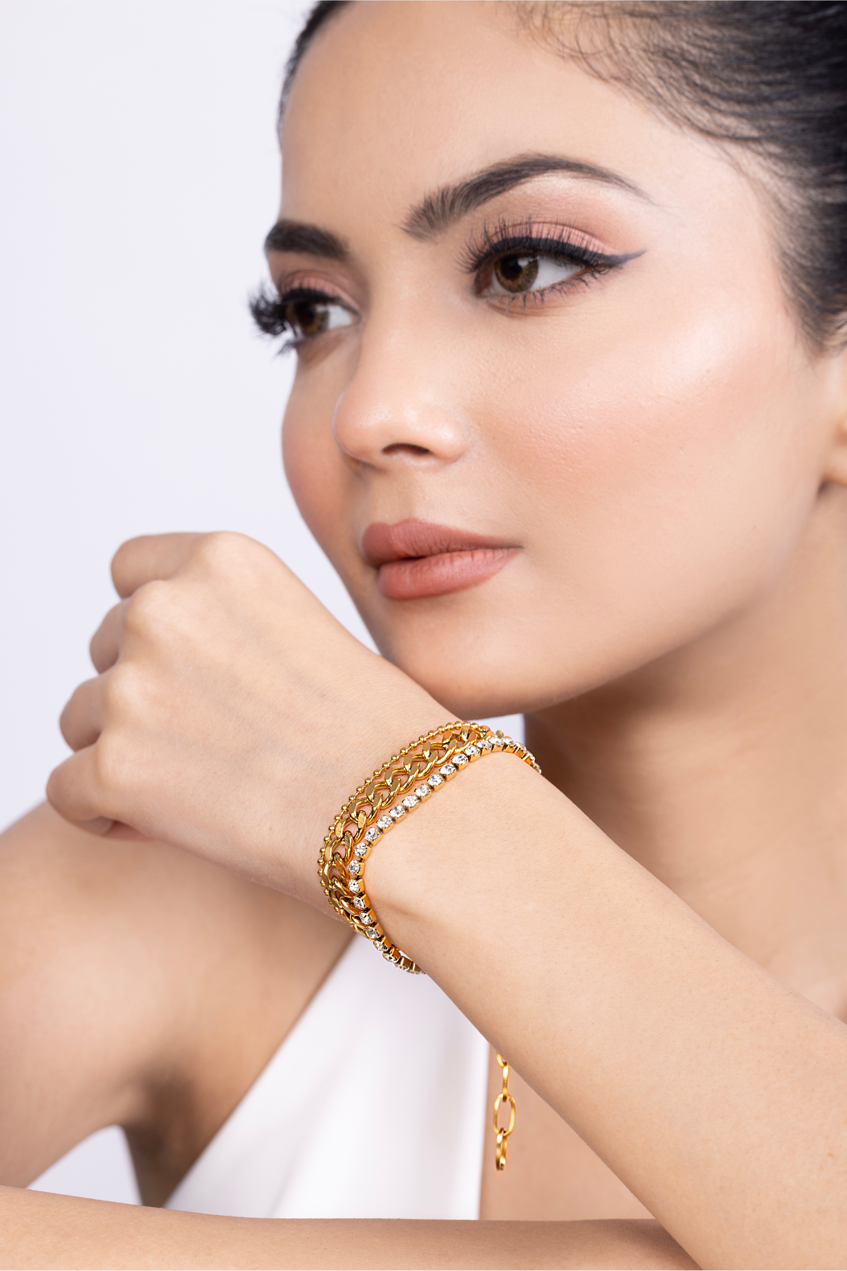 Cuban Diamond Layer Bracelet - Kaoribyshreya