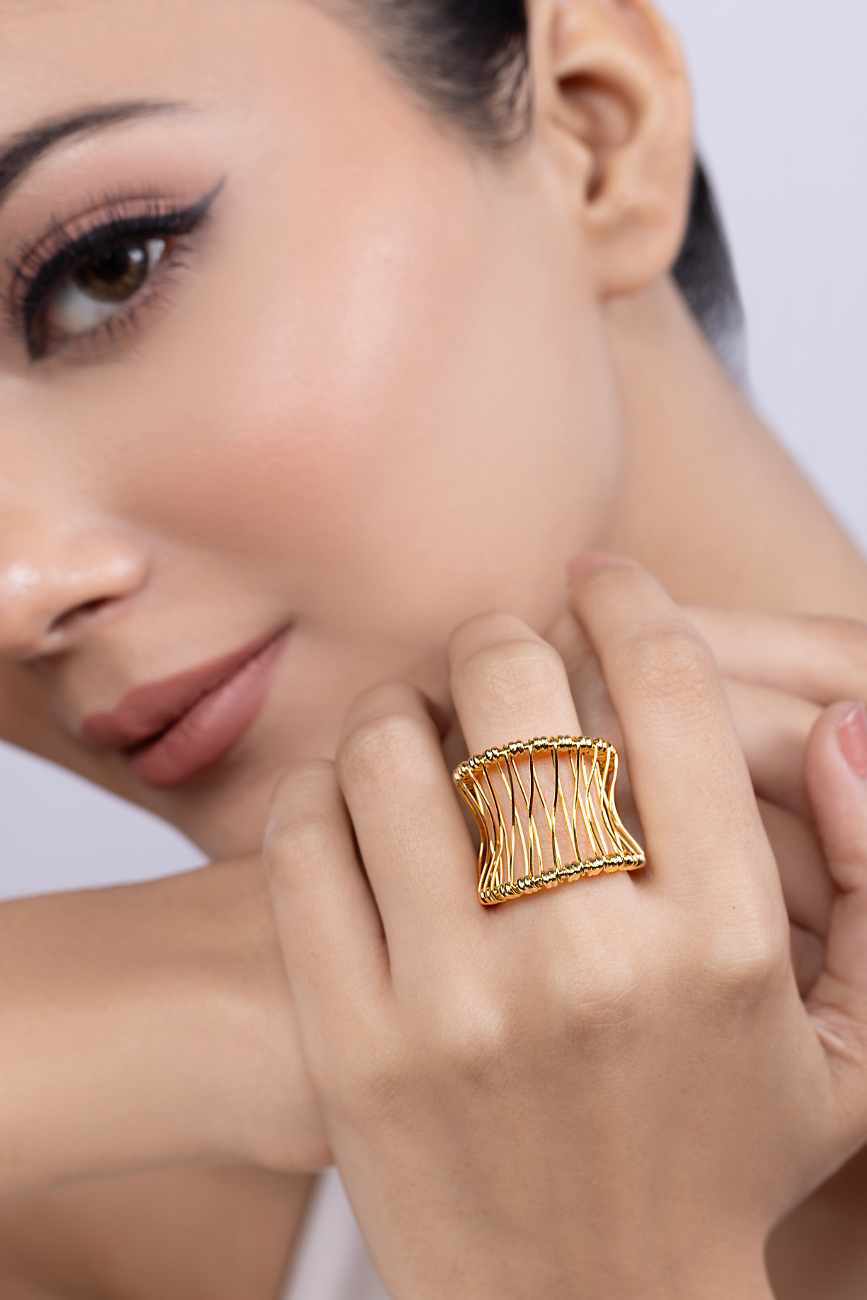 Cage Gold Ring - Kaoribyshreya