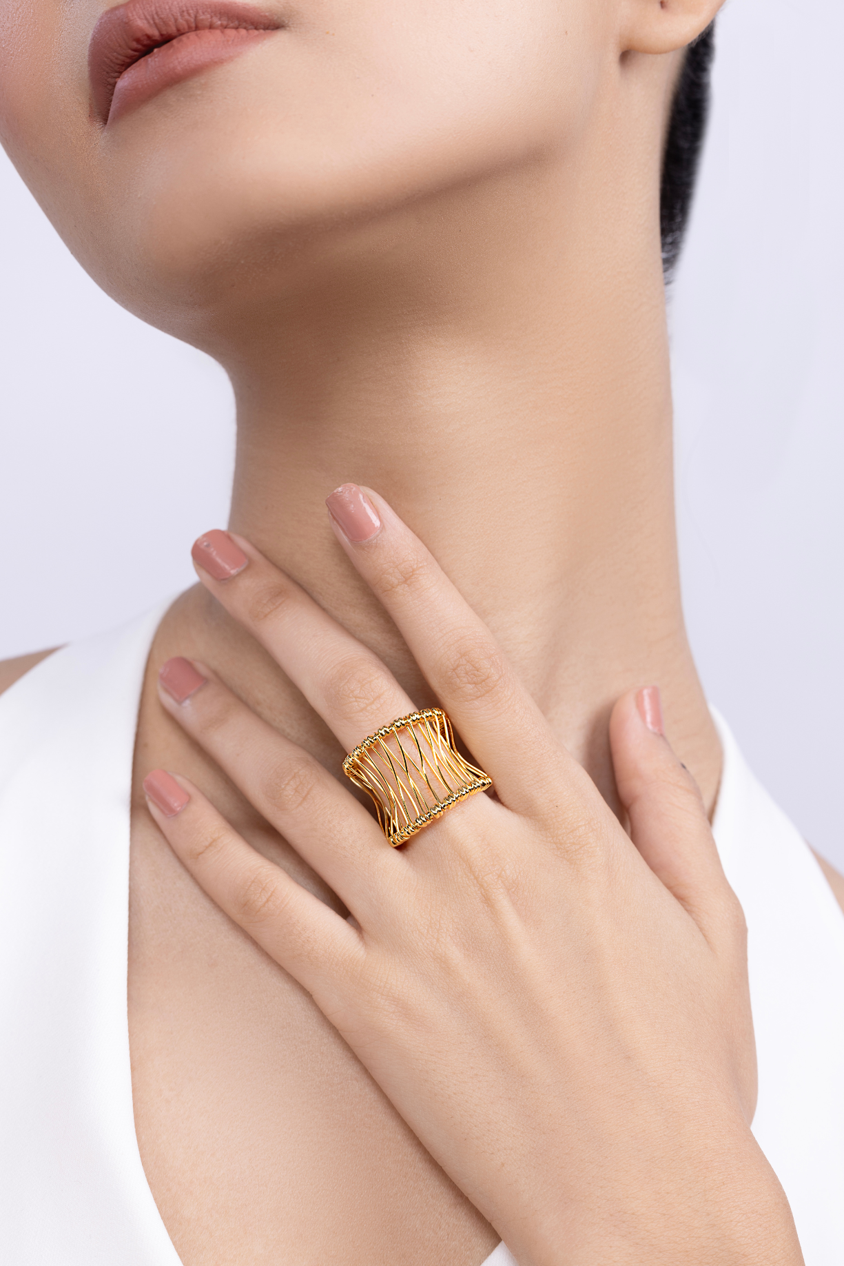 Cage Gold Ring - Kaoribyshreya