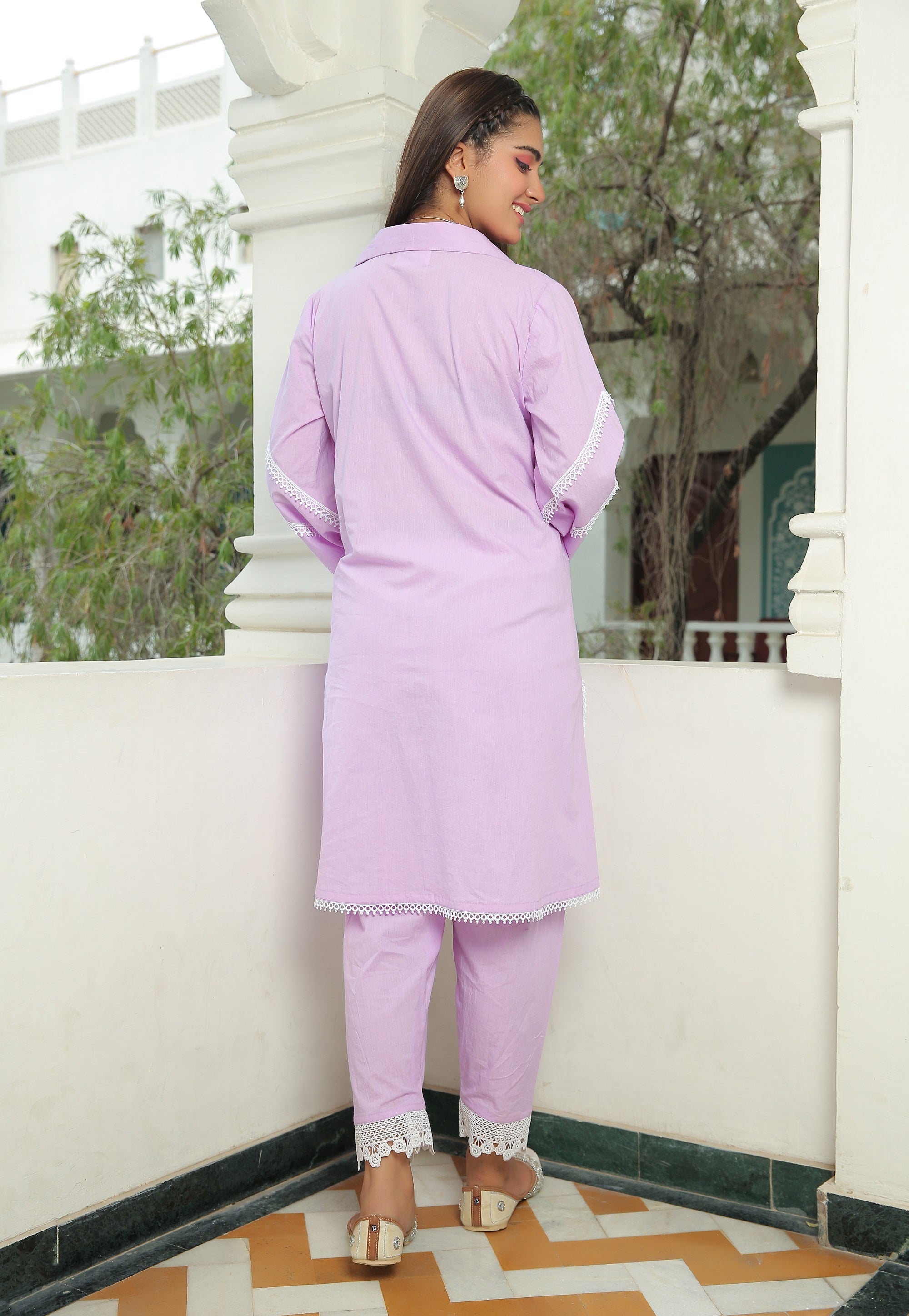 BLOOM LILAC KURTA WITH PANT SET