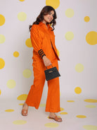 Rust Shirt And Pant Summer Relaxed 100% Cotton Co-ord Set - Kaoribyshreya