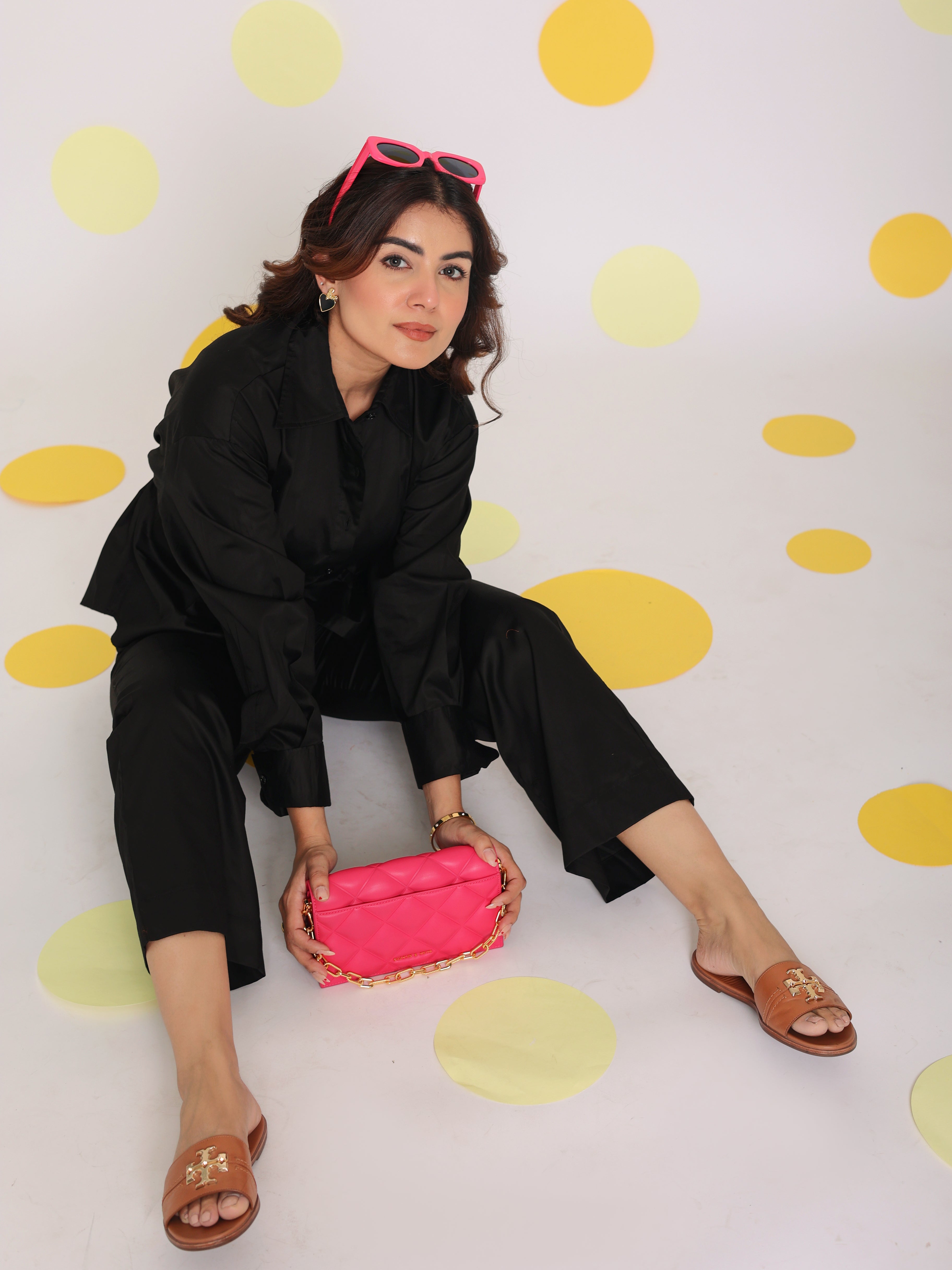 Black Summer Relaxed Wide Leg Everyday Wear 100% Cotton Pants - Kaoribyshreya