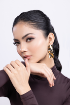 Gold Textured Drop Earring - Kaoribyshreya