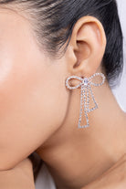 Diamond Stone Studded Bow Earring - Kaoribyshreya