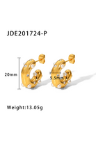 Elegant Diamond Studded Hoop Earrings - Kaoribyshreya