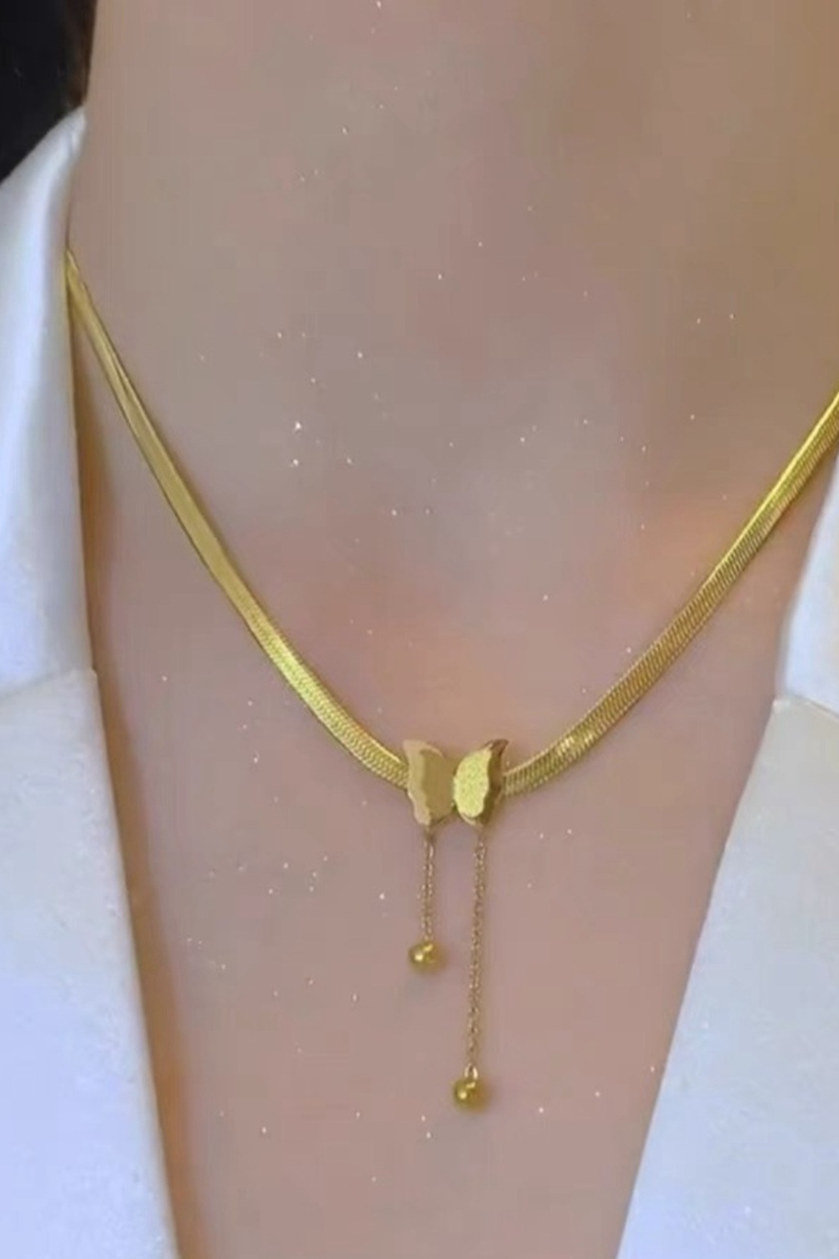 Gold Butterfly Necklace - Kaoribyshreya