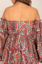 Multicolor Western Off Shoulder  Peplum Top - Kaoribyshreya