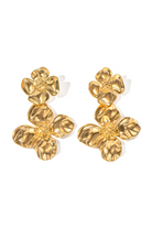 Double Flower Hang Earrings - Kaoribyshreya