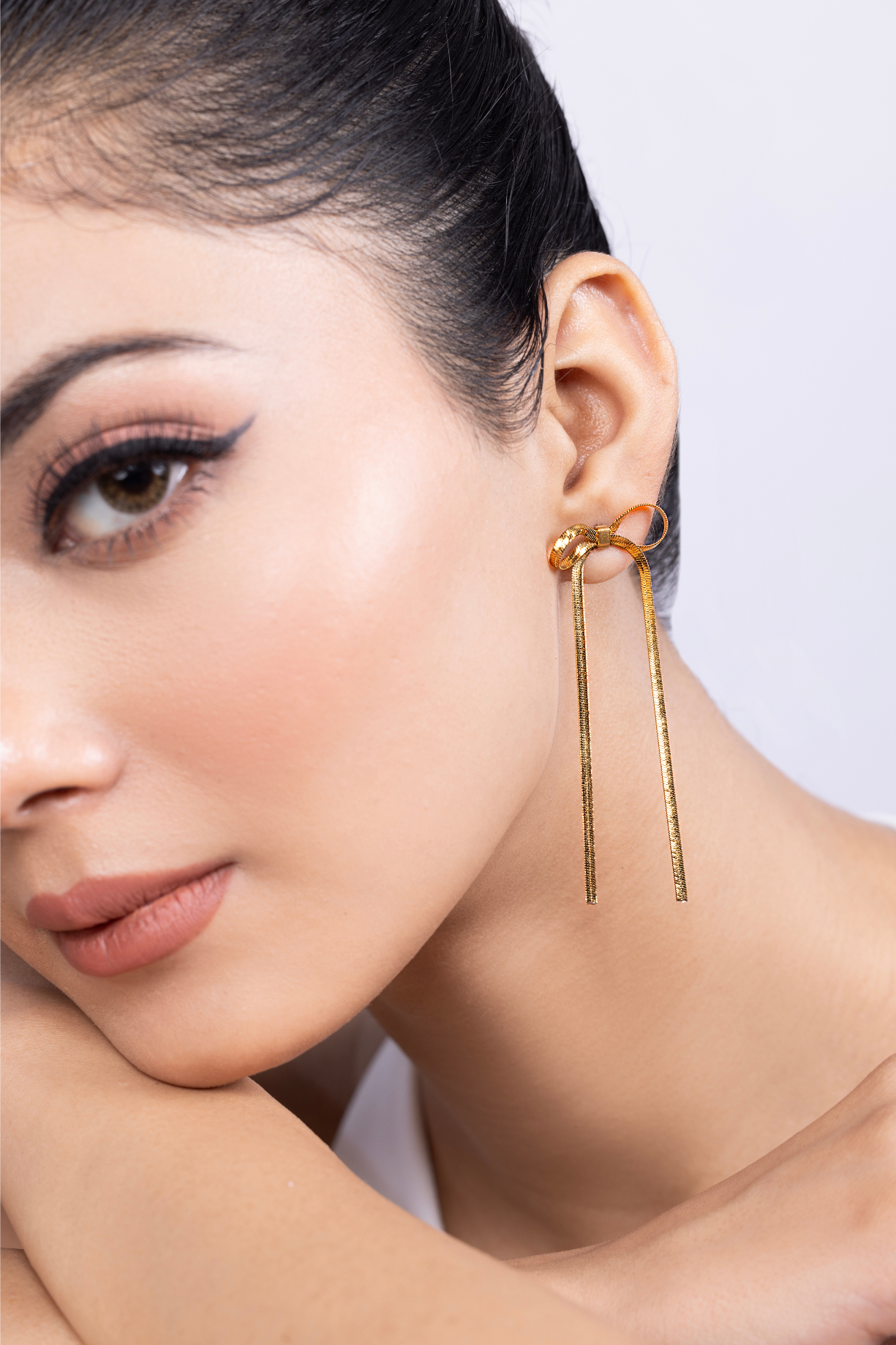 Infinite Sign Long Bow Earrings - Kaoribyshreya