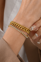 Cuban Diamond Layer Bracelet - Kaoribyshreya