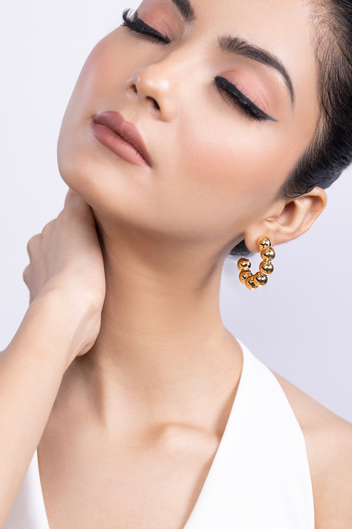 Chunky Beaded Pin Earring - Kaoribyshreya