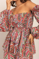 Multicolor Western Off Shoulder  Peplum Top - Kaoribyshreya