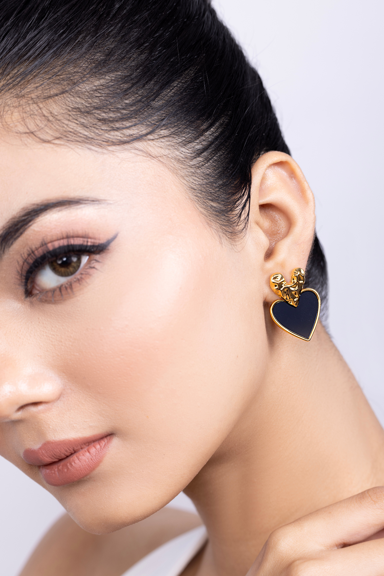 Double Heart Drop Earring - Kaoribyshreya
