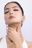 Mismatch Spiral Snake With Studded Long Drop Earring - Kaoribyshreya