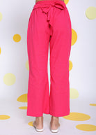 Hot Pink Shirt and Pant 2 Piece Set Summer Relaxed Linen Co-ord Set - Kaoribyshreya