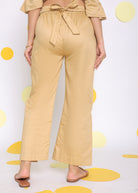 Beige Shirt and Pant 2 Piece Set Summer Relaxed 100% Cotton Co-ord Set - Kaoribyshreya