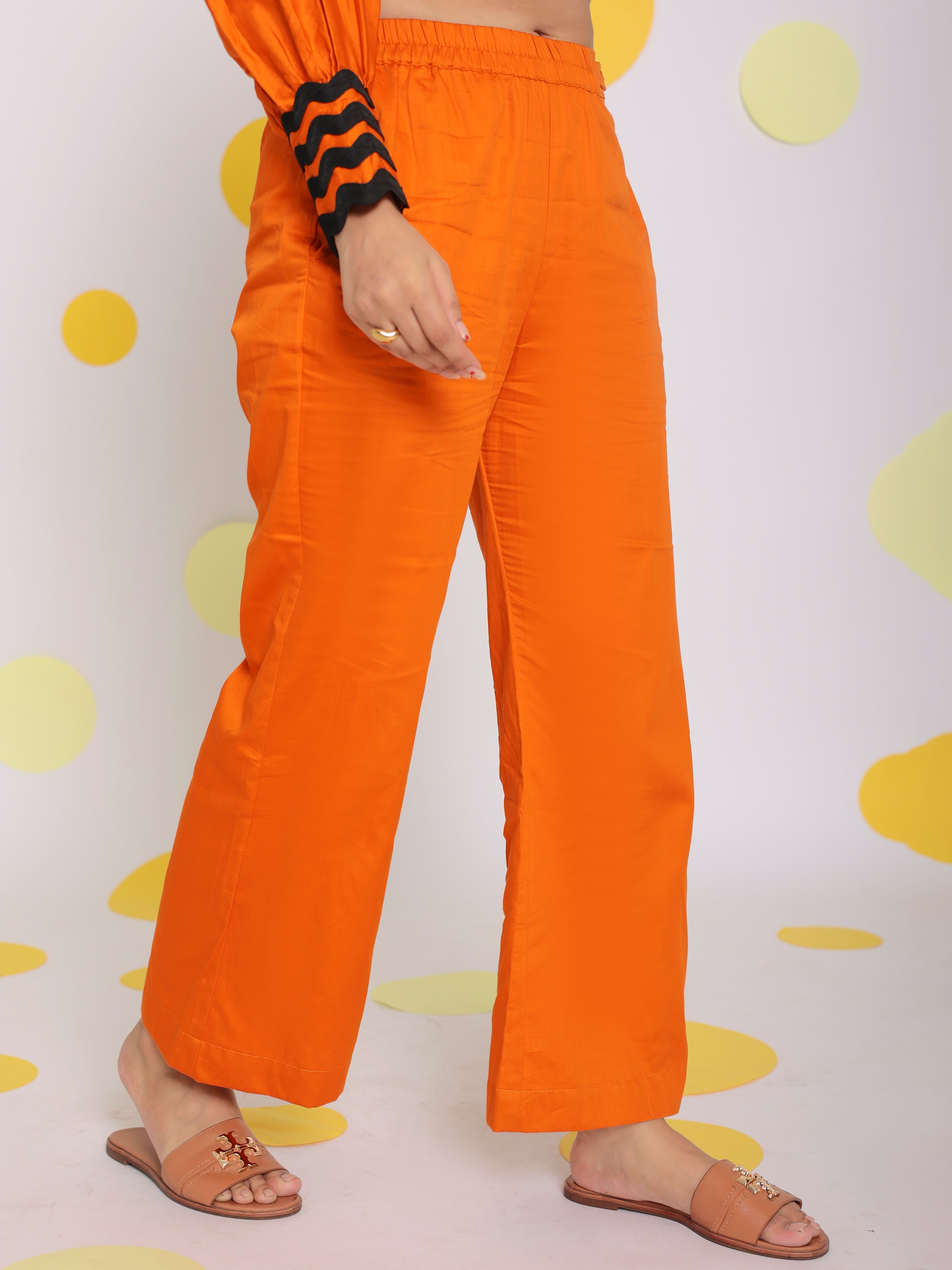 Rust Shirt And Pant Summer Relaxed 100% Cotton Co-ord Set - Kaoribyshreya