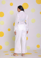 White Shirt and Pant 2 Piece Set Summer Relaxed Linen Co-ord Set - Kaoribyshreya