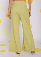 Light Green Summer Relaxed High Waist Pant Linen Pant - Kaoribyshreya