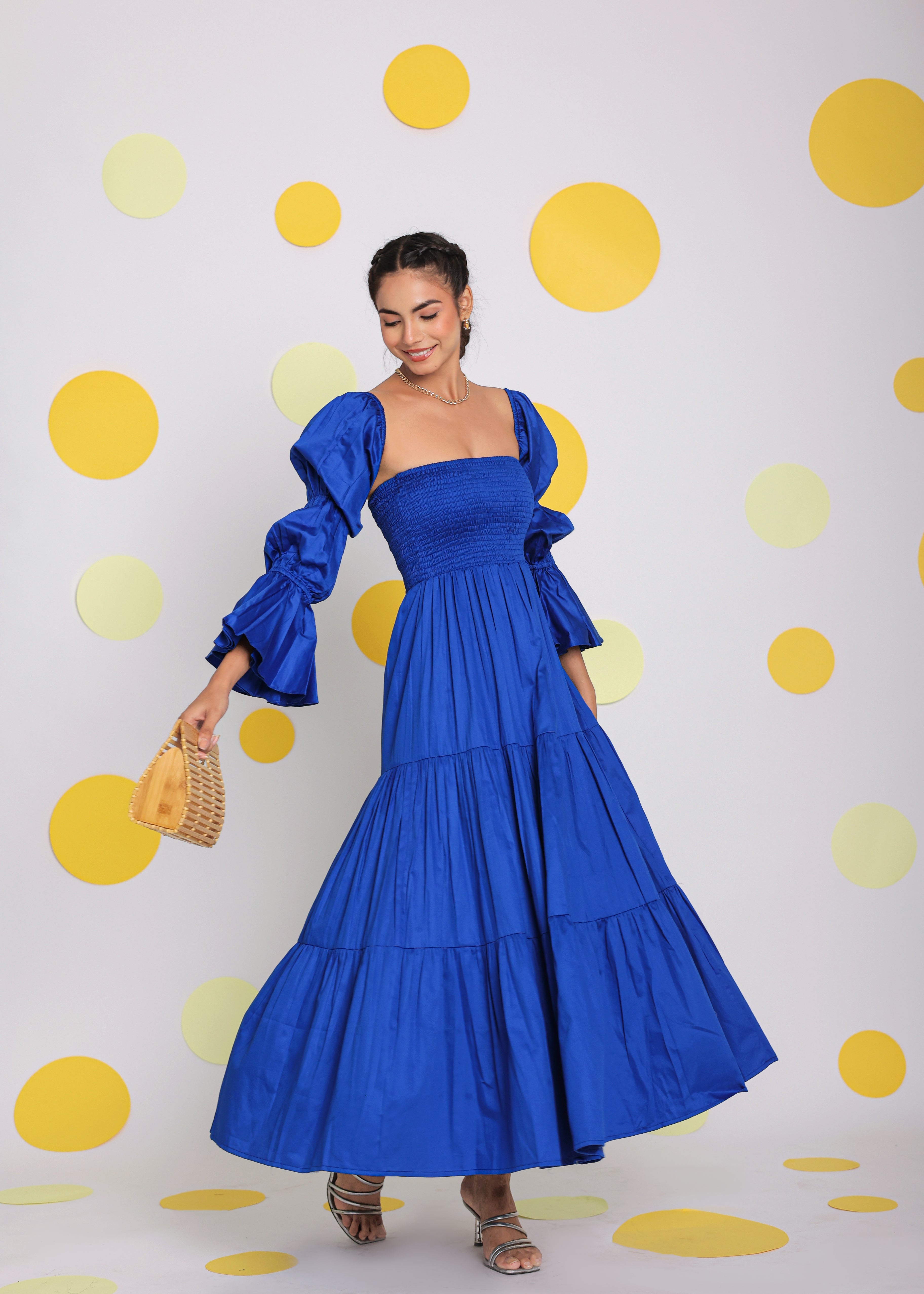 Royal Blue 3 way styling Summer Maxi Dress - Kaoribyshreya