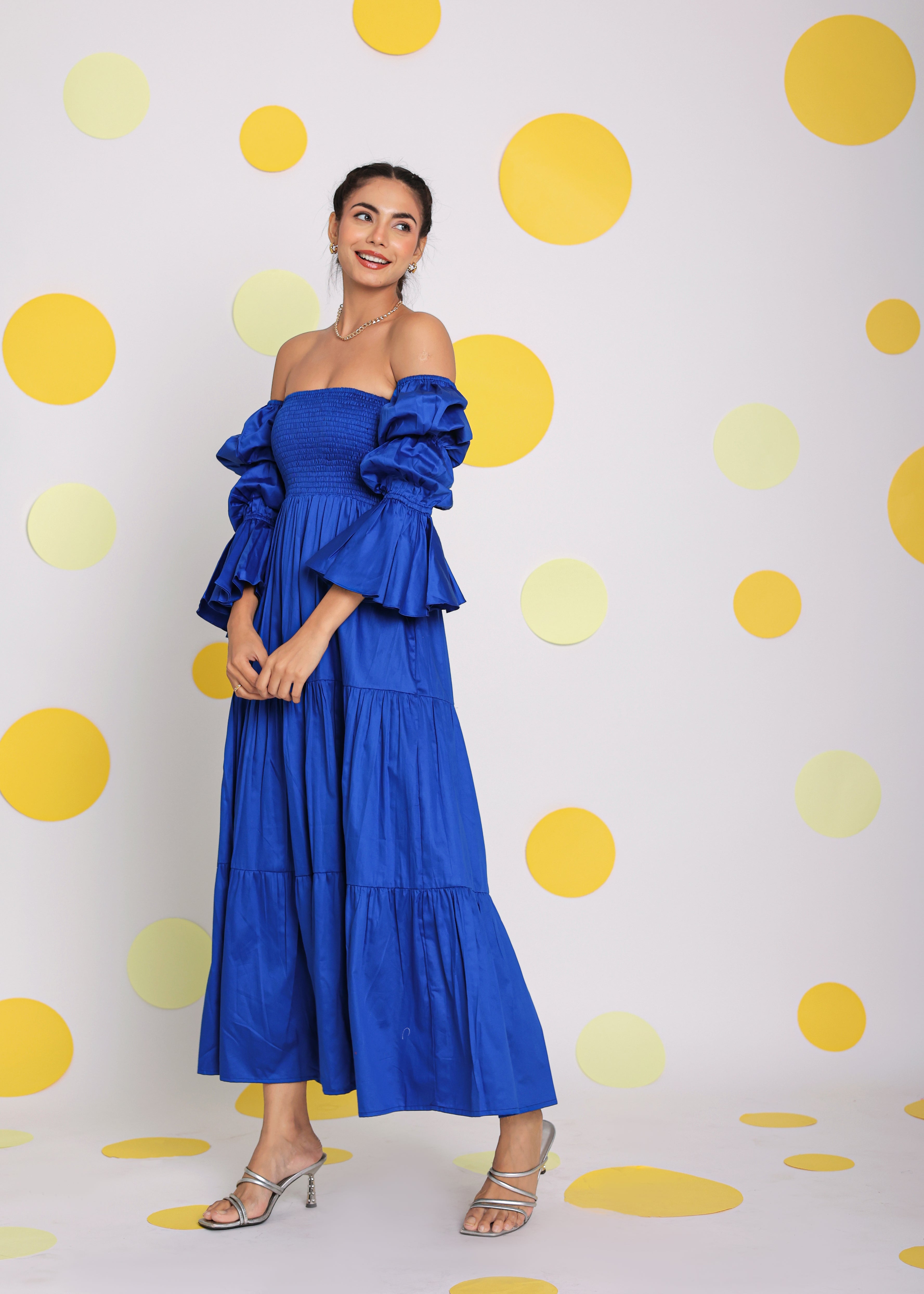Royal Blue 3 way styling Summer Maxi Dress - Kaoribyshreya