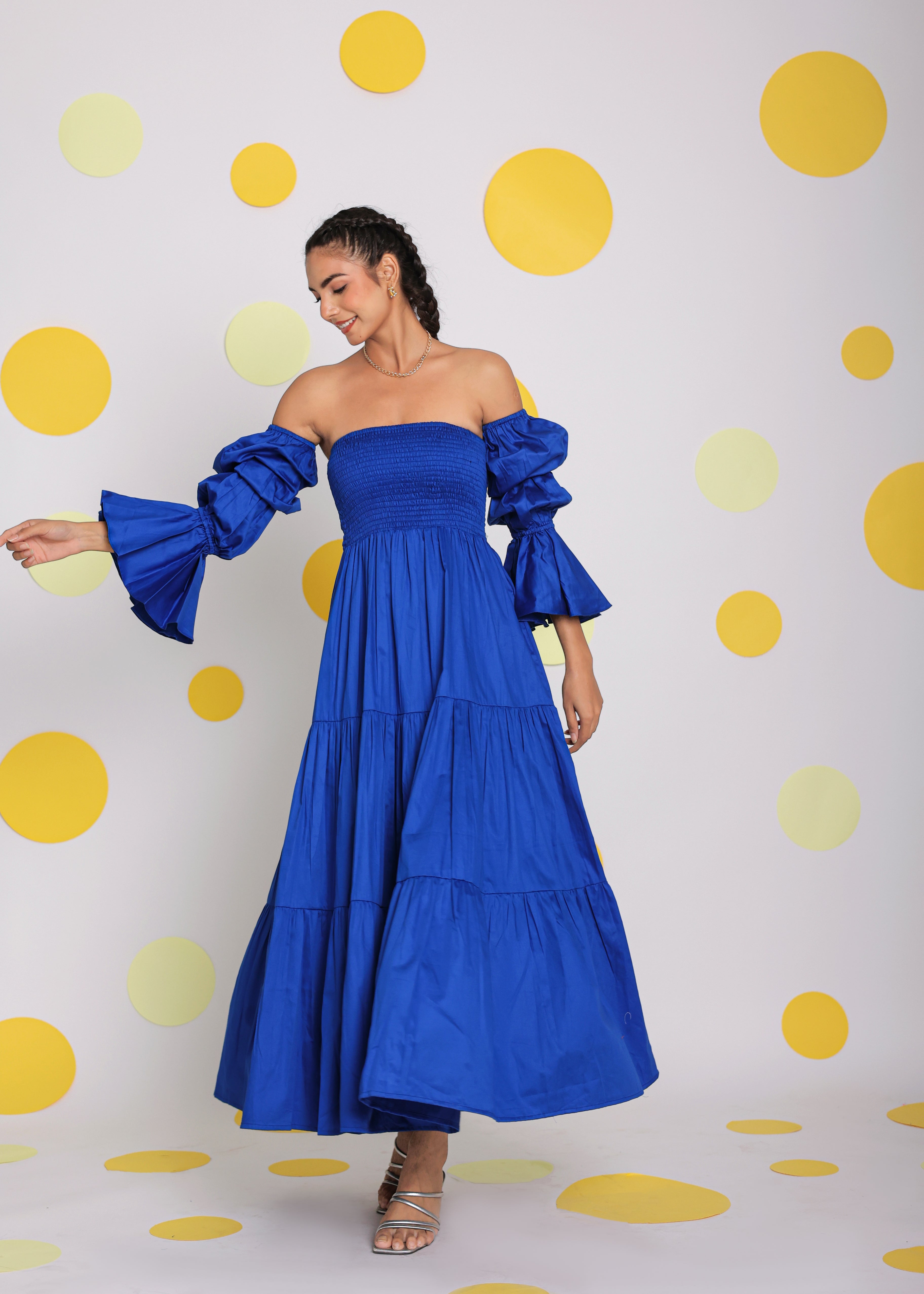 Royal Blue 3 way styling Summer Maxi Dress - Kaoribyshreya
