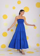 Royal Blue 3 way styling Summer Maxi Dress - Kaoribyshreya