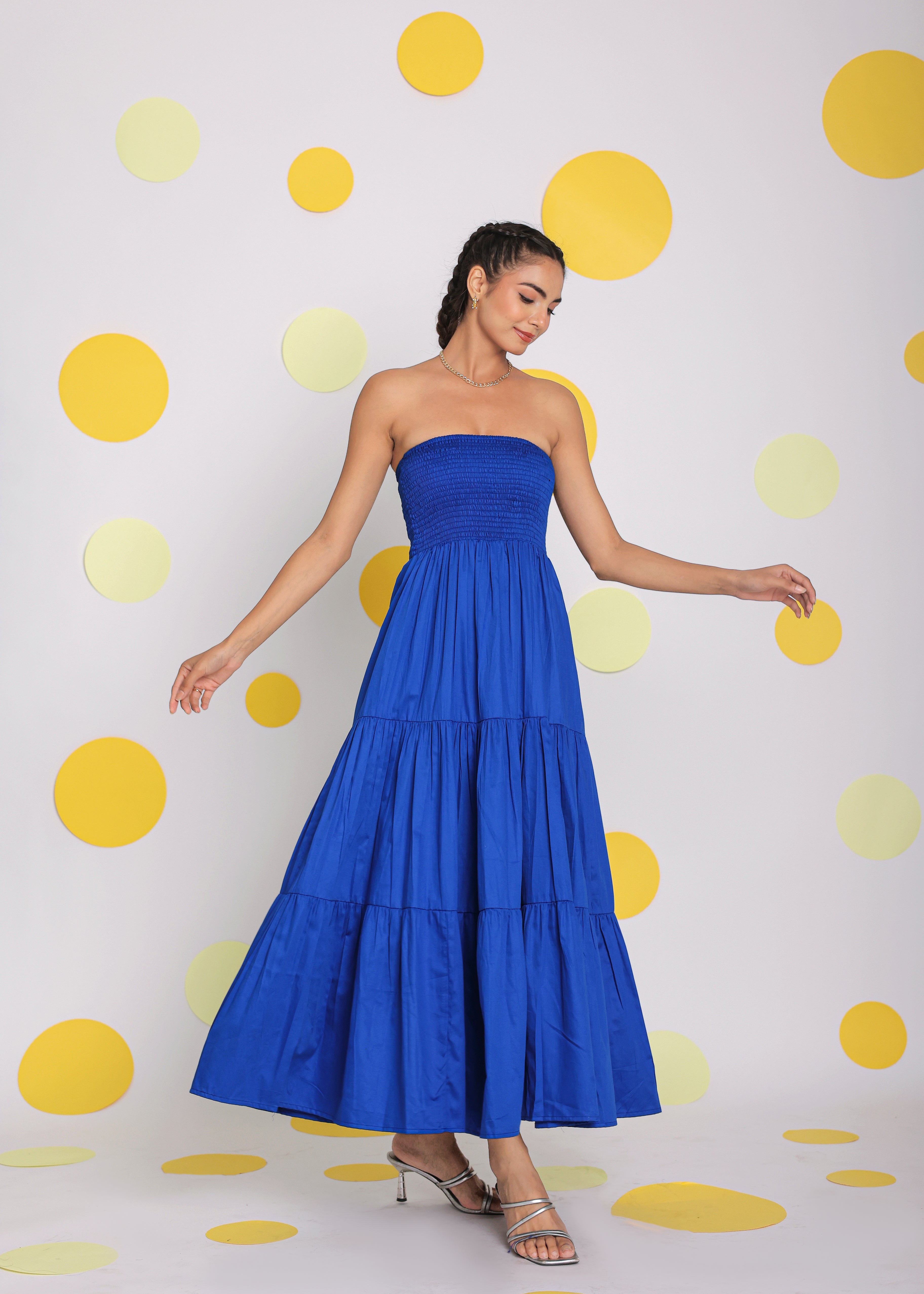 Royal Blue 3 way styling Summer Maxi Dress - Kaoribyshreya
