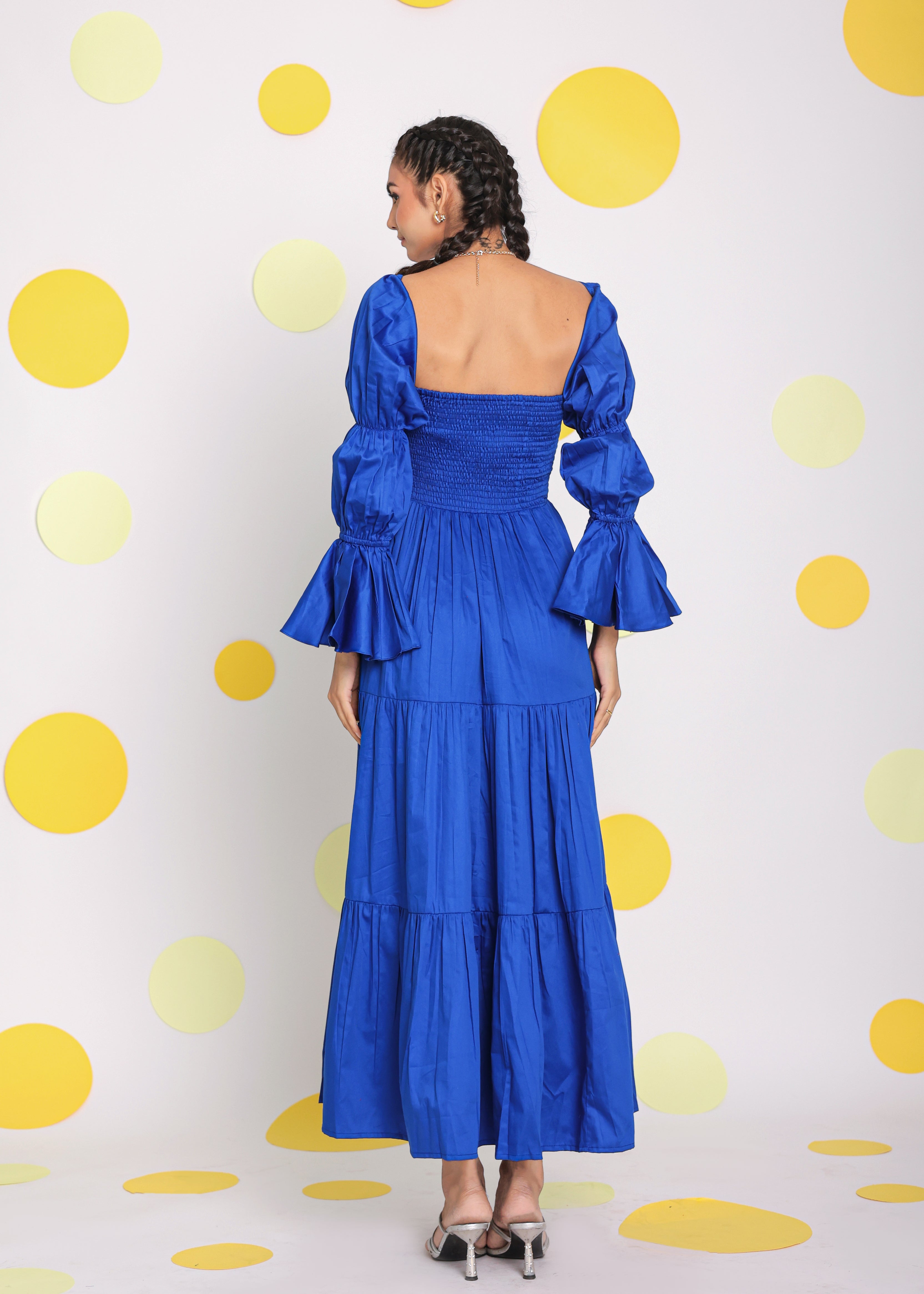 Royal Blue 3 way styling Summer Maxi Dress - Kaoribyshreya