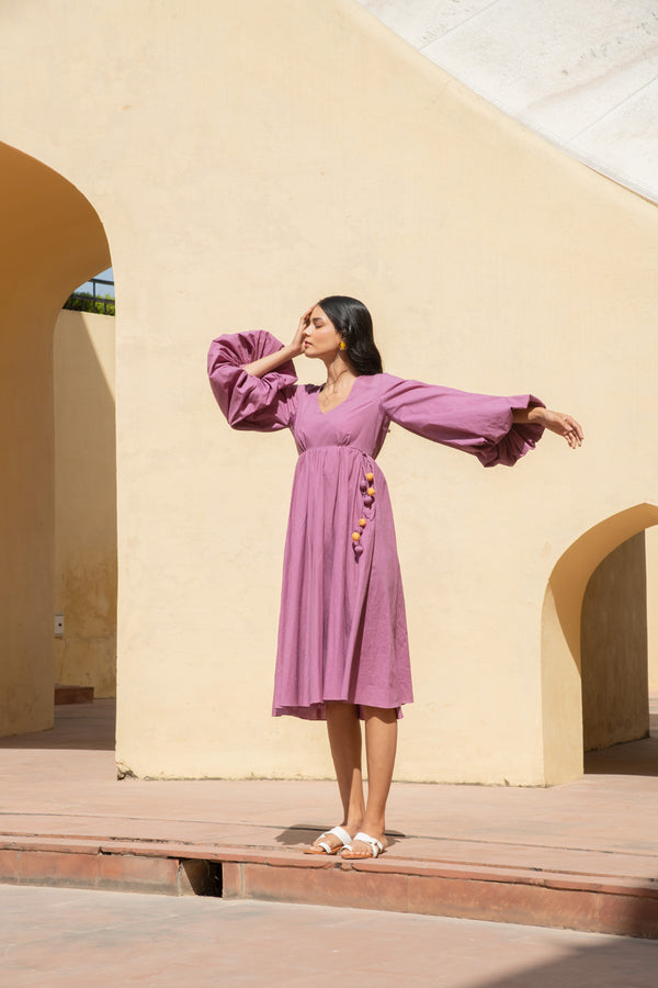 Wistful Mauve Long Skater Midi Dress