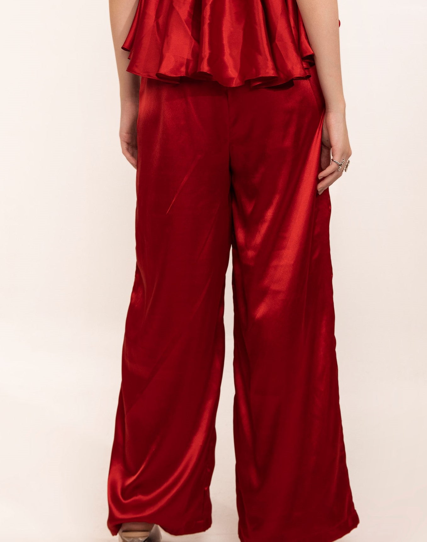 Red Hot Halter Backless Pant - Kaoribyshreya
