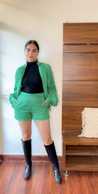 Printed Sandy Green Shirt With Shorts Co-ord Set - Kaoribyshreya
