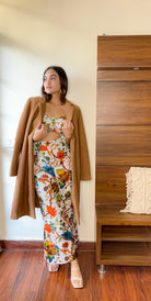 White Ruffled Printed Top With Flared High Waist Pants - Kaoribyshreya