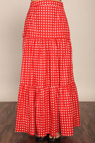 Black and Red Western Cord-Set - Bust Fitted Top and Relaxed Skirt - Kaoribyshreya