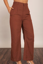 Brown Solid Western Cord-Set Relaxed Top and Pant - Kaoribyshreya
