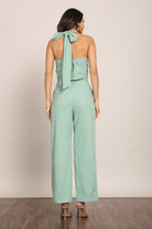 Mint Green Solid Western Cord-Set Bust Fitted Top and Relaxed Pant - Kaoribyshreya