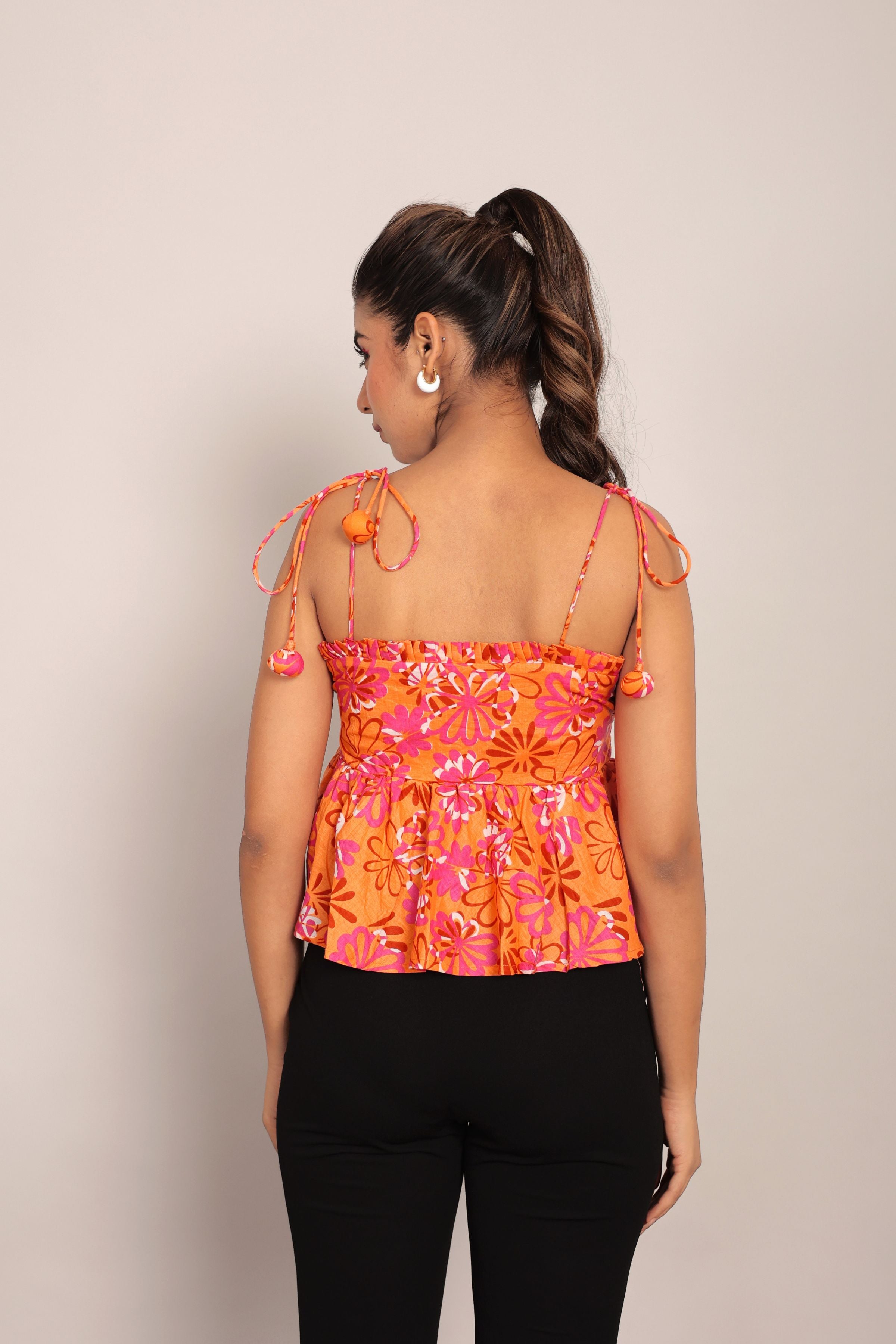 Multicolor Cotton Summer Crop Top - Kaoribyshreya