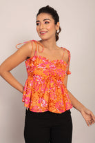 Multicolor Cotton Summer Crop Top - Kaoribyshreya