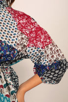 Multicolor Geometric Waist Fitted Top - Kaoribyshreya