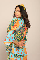 Multicolor Relaxed Shirt with Collar and Closer 7 Buttons - Kaoribyshreya