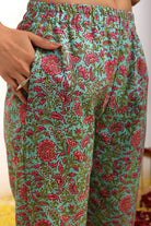 Multicolor Floral Printed Kurta Set Paired with Pant and Pink Dupatta - Kaoribyshreya