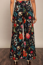 Black Multicolor Floral Printed Relaxed Pant with 2 Pockets - Kaoribyshreya