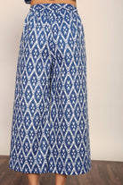 Blue and White Relaxed Pant With 2 Pockets - Kaoribyshreya